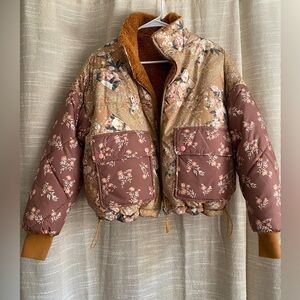 American Eagle Paisley Reversible Puffer XS